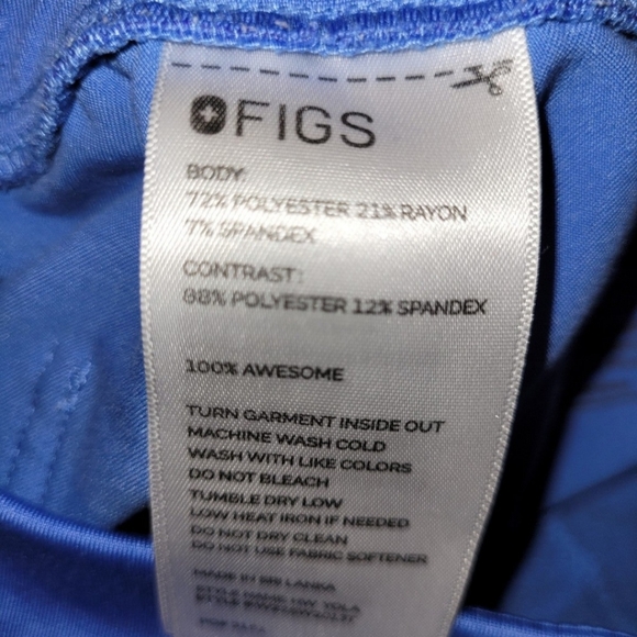 FIGS Scrub pants in ciel blue - Picture 2 of 6